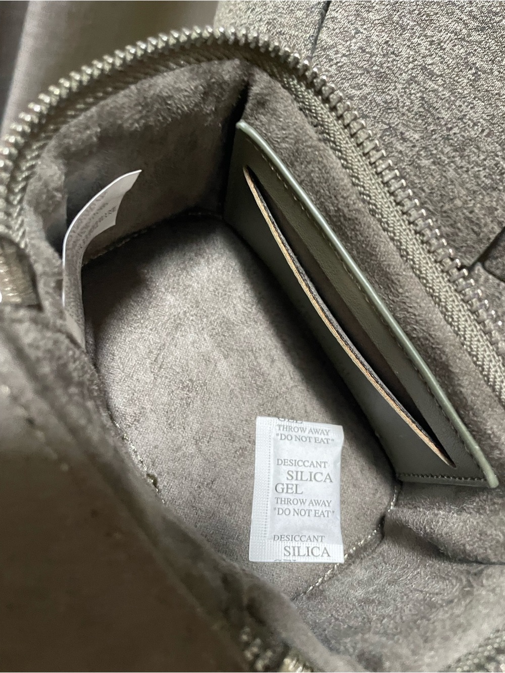 Steve Madden Mini Quilted Vanity Case Olive Crossbody - Picture 10 of 13